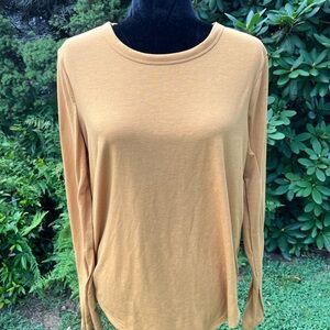 Mudd Women's Camel Long Sleeve Tee